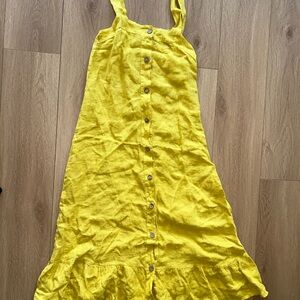 Yellow Button-Down Dress